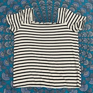 Organic cotton Black and white stripe tee